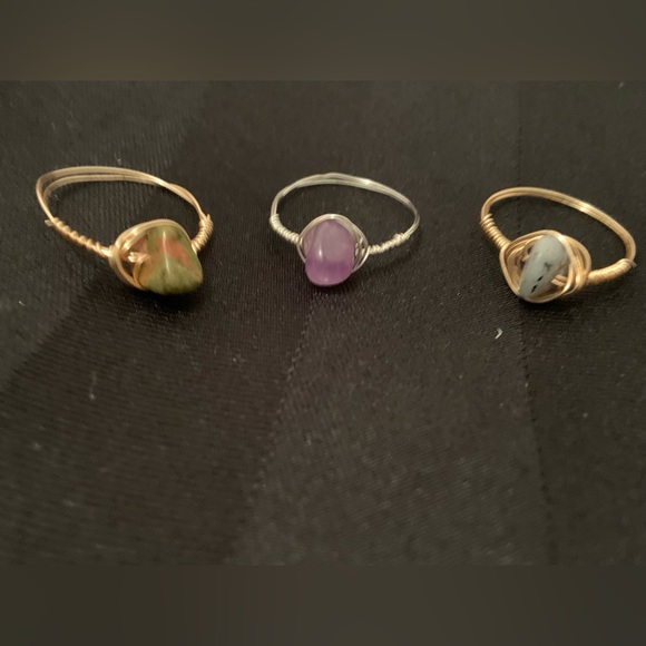 Mystery set of 2 wire wrapped rings! You choose size, style is a suprise💍 - Picture 3 of 5